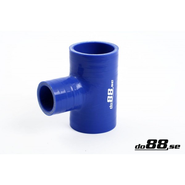 Silikonslang blå T 2,125'' + 1,25'' (54+32mm) 