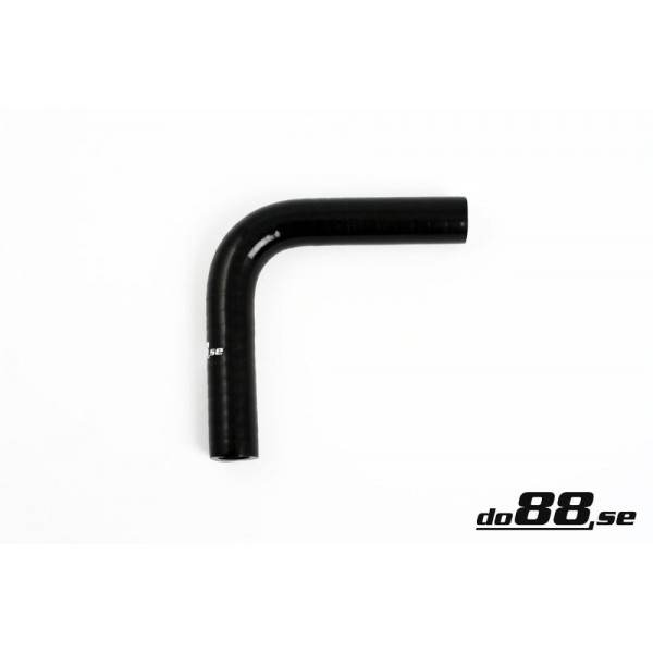 Silikonslang svart 90 grader 0,75'' (19mm) 